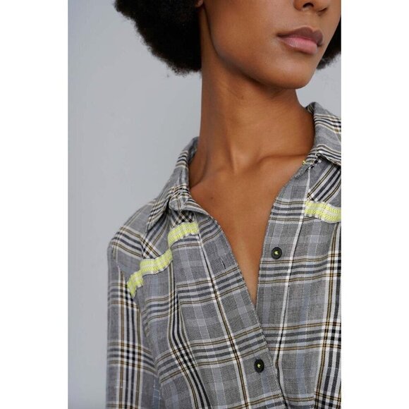 Le Superbe To-A-T Boyfriend Baller Midi Shirt Dress Black Grey Neon Womens Size - Picture 2 of 16